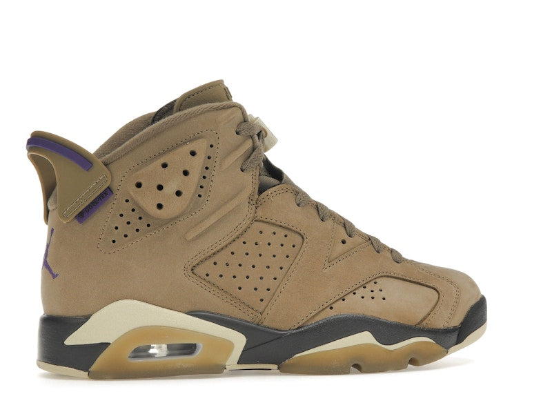 Air Jordan 6 Retro Gore Tex Brown Kelp - Brown Kelp/Team Gold/Shadow Brown/Court Purple - FD1643-300 - 34