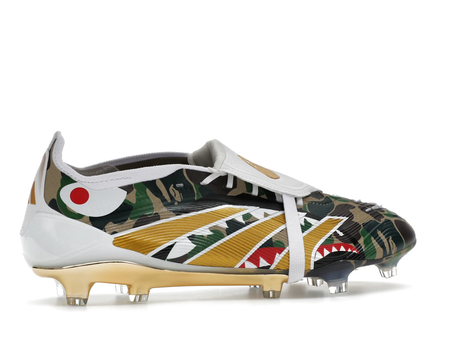 Adidas Predator Elite Foldover Tongue Fg Bape Green Camo - Hemp/Gold Metallic/White - JS3104 - 34