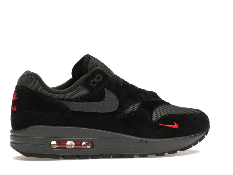 Nike Air Max 1 Bred Anthracite - Black/Anthracite/University Red - FV6910-001 - 34