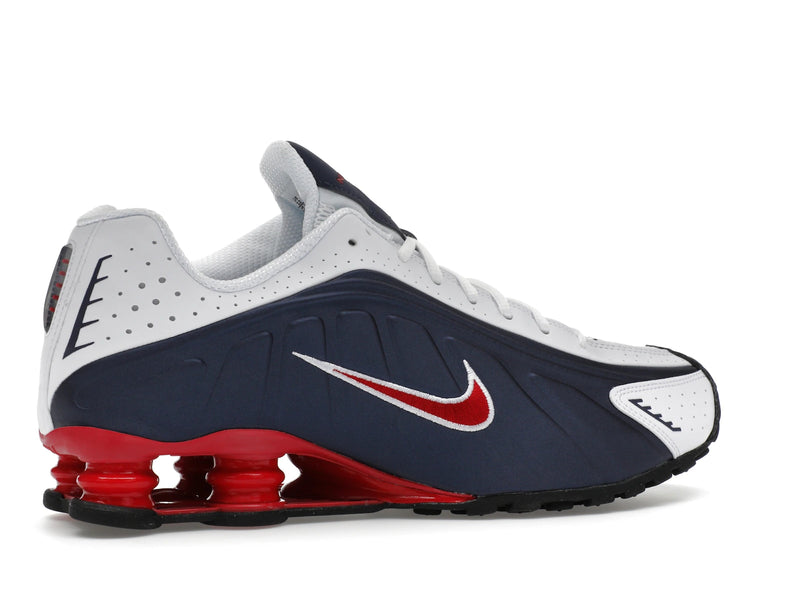 Nike Shox R4 Usa (2025) - Midnight Navy/White/Metallic Silver/Gym Red - HQ1988-400 - 34