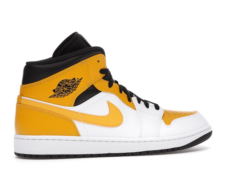Air Jordan 1 Mid University Gold - White/University Gold-Black - 554724-170 - 34