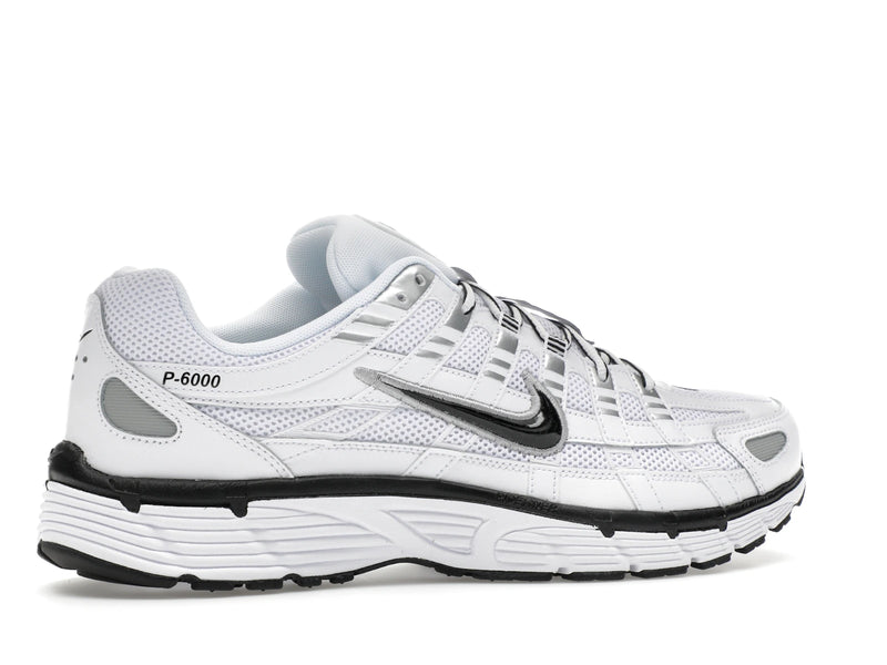 Nike P 6000 White Metallic Silver Black - White/Metallic Silver/Black/Black - CD6404-107 - 34