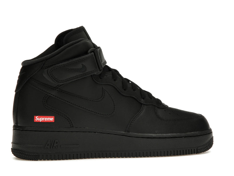 Nike Air Force 1 Mid Supreme Black - Black/Black-Black - FZ8784-001 - 34