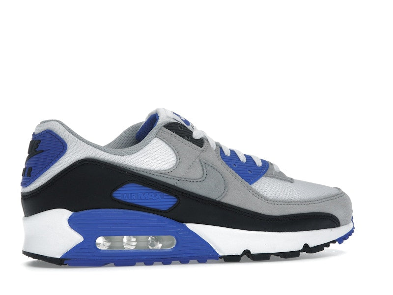 Nike Air Max 90 Hyper Royal - White/Light Smoke Grey/Black/Particle Grey - DM0029-112 - 34