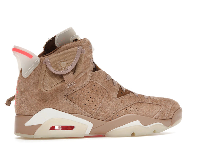 Air Jordan 6 Retro Travis Scott British Khaki - British Khaki/Sail-Bright Crimson - DH0690-200 - 34