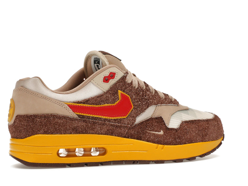 Nike Air Max 1 Swoosh Low Poly Big Head Origins - Light Chocolate/Hemp/Sand Drift/University Red - HV5776-200 - 34
