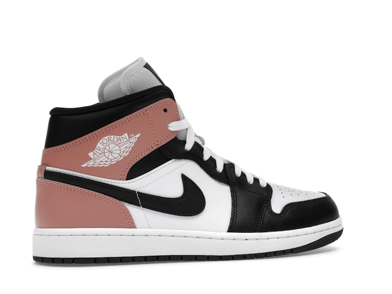 Air Jordan 1 Mid White Rust Pink Black - White/Rust Pink/Black - DQ8426-100 - 34