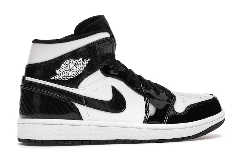 Air Jordan 1 Mid Carbon Fiber - Black/White-Black - DD1649-001 - 34