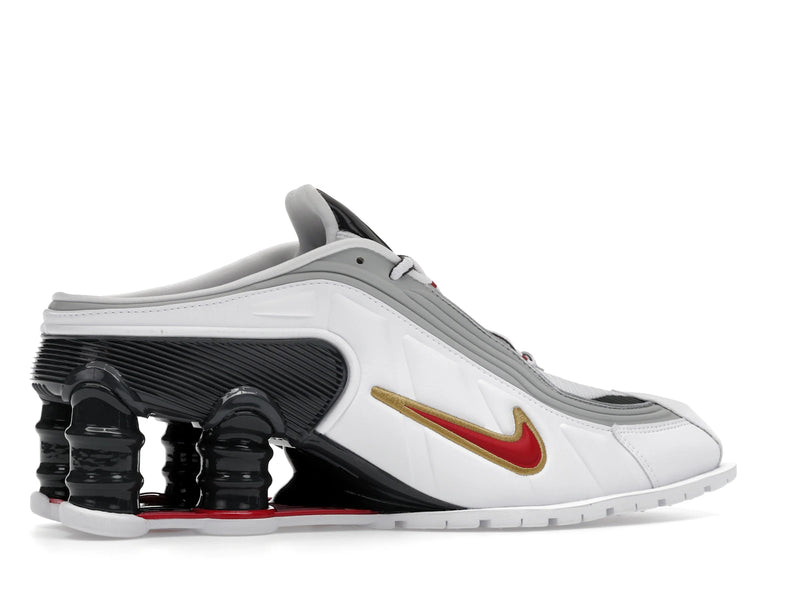 Nike Shox Mr4 Mule Martine Rose Metallic Platinum Varsity Red - White/Varsity Red/Metallic Platinum/Dark Charcoal - IM5420-100 - 34