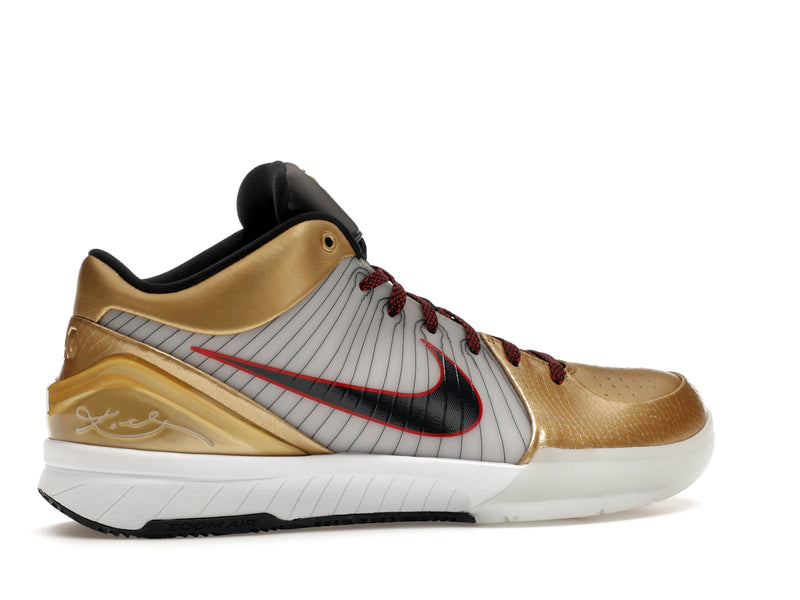 Nike Kobe 4 Protro Gold Medal (2024) - White/Dark Obsidian/Varsity Red/Metallic Gold - FQ3544-100 - 34