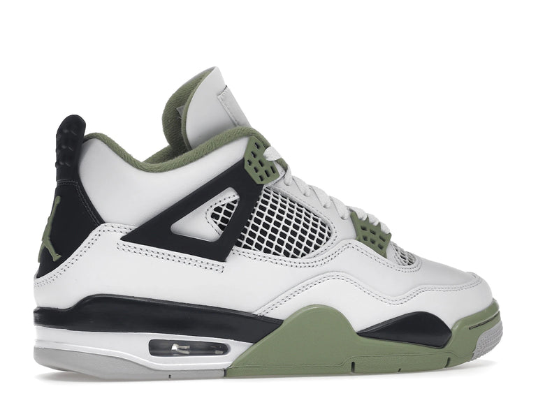 Air Jordan 4 Retro Oil Green (W) - White/Seafoam/Dark Ash/Neutral Grey - AQ9129-103 - 34