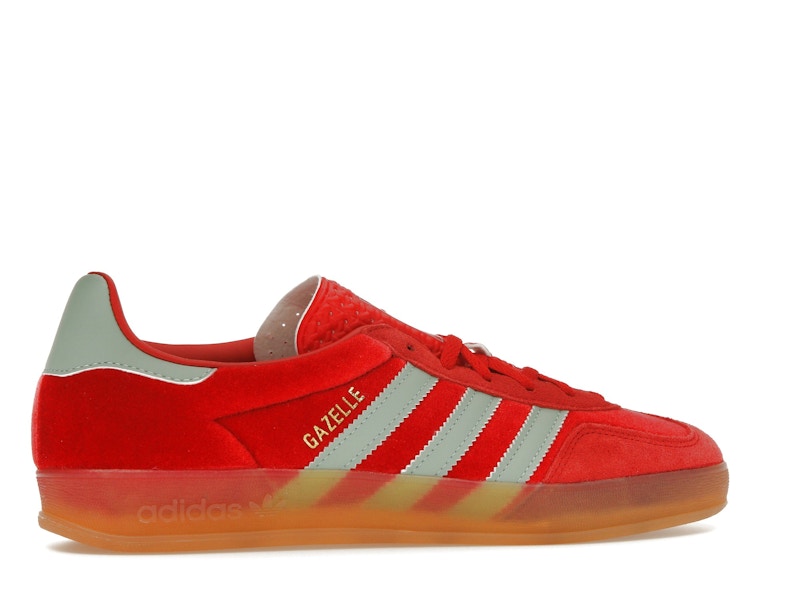 adidas Gazelle Indoor Better Scarlet Hazy Green (Women's) - Better Scarlet/Hazy Green/Gum - IG6786 - 34