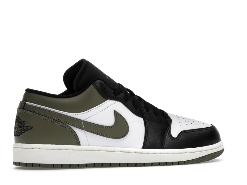 Air Jordan 1 Low Black Toe Medium Olive - Black/Medium Olive/White - 553558-092 - 34