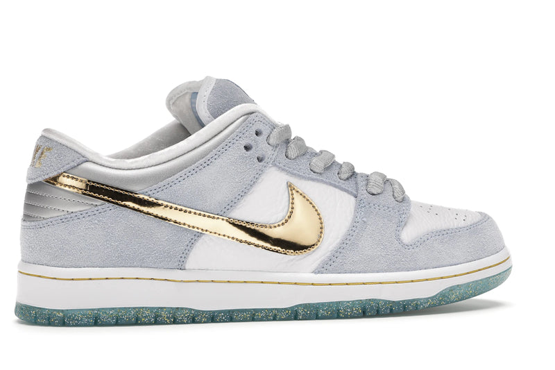 Nike SB Dunk Low Sean Cliver - Ice Blue/White-Metallic Gold-Metallic Silver - DC9936-100 - 34