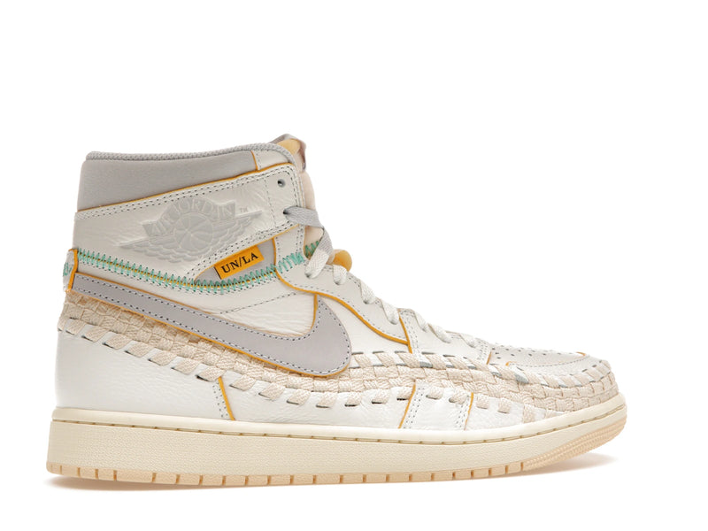 Air Jordan 1 Retro High OG SP Union Bephies Beauty Supply Woven Sail - Sail/Wolf Grey-Muslin-Pale Vanilla-Kinetic Green-University Gold - FD2565-100 - 34