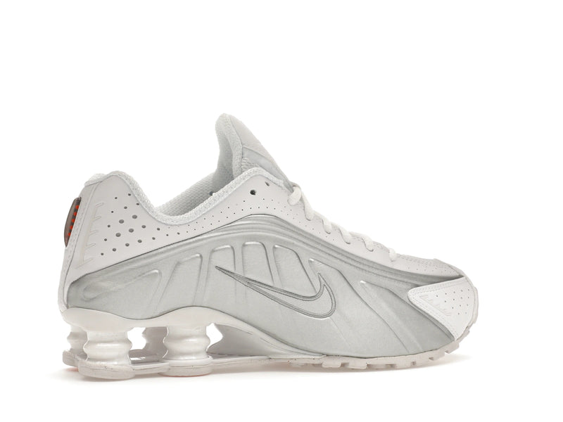 Nike Shox R4 White Metallic (W) - White/White-Metallic Silver-Max Orange - AR3565-101 - 34