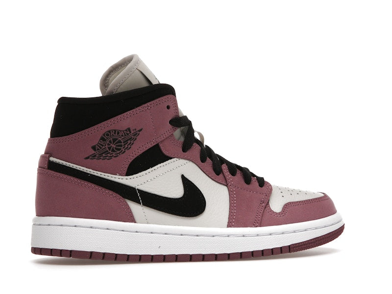 Air Jordan 1 Mid Berry Pink (W) - Light Mulberry/Light Bone/White/Black - DC7267-500 - 34