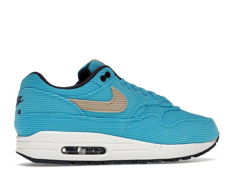 Nike Air Max 1 Corduroy Baltic Blue - Baltic Blue/Sesame-Gridiron-Sail - FB8915-400 - 34