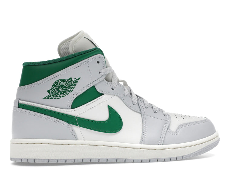 Air Jordan 1 Mid White Pure Platinum Pine Green - Summit White/Pure Platinum/Sail/Pine Green - DQ8426-142 - 34