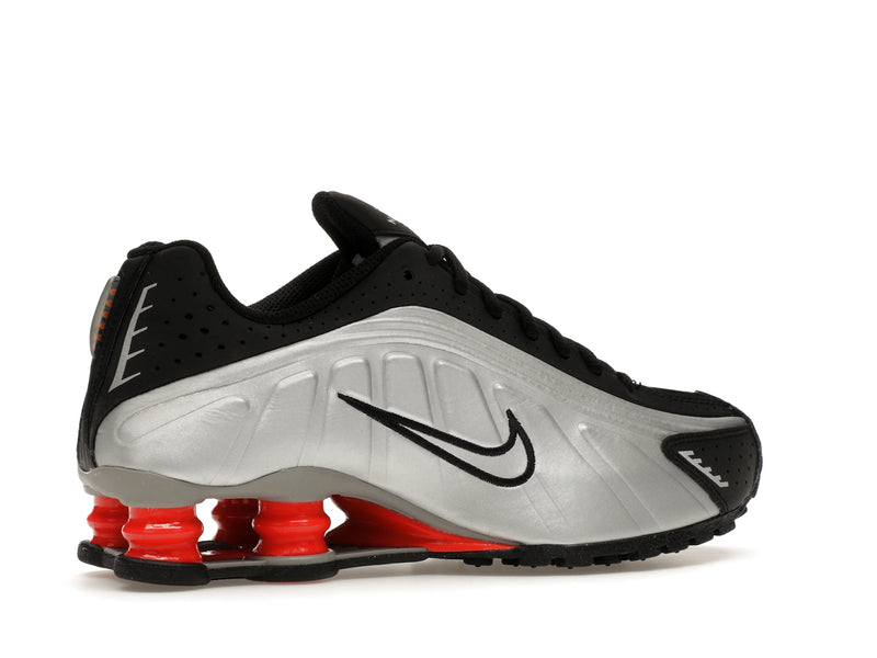 Nike Shox R4 Metallic Silver Black Picante Red (GS) - Metallic Silver/Black/Picante Red/Metallic Silver - CW2626-005 - 34