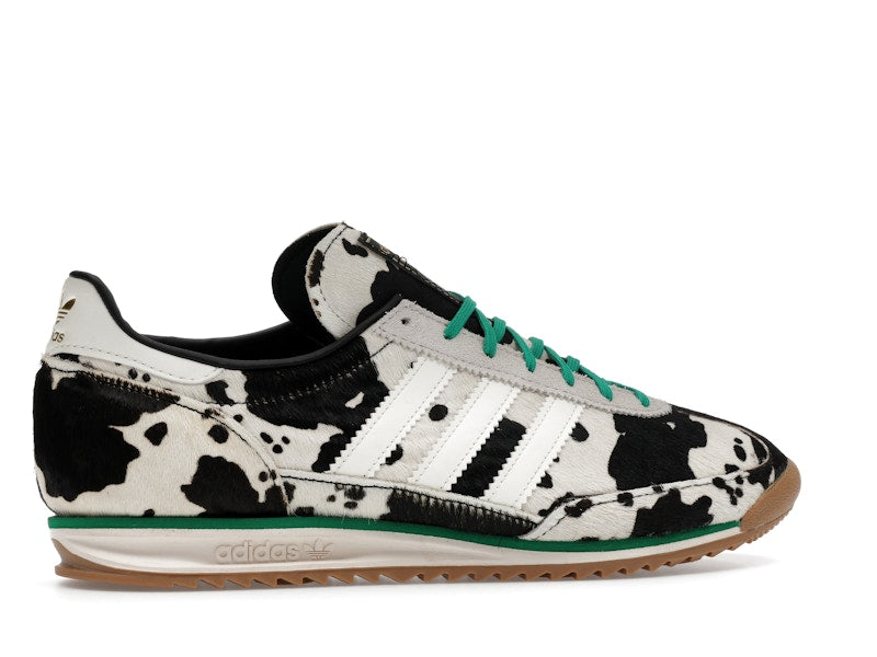 adidas SL 72 OG Cow Print Black White (Women's) - Core Black/Off White/Court Green - JR1639 - 34