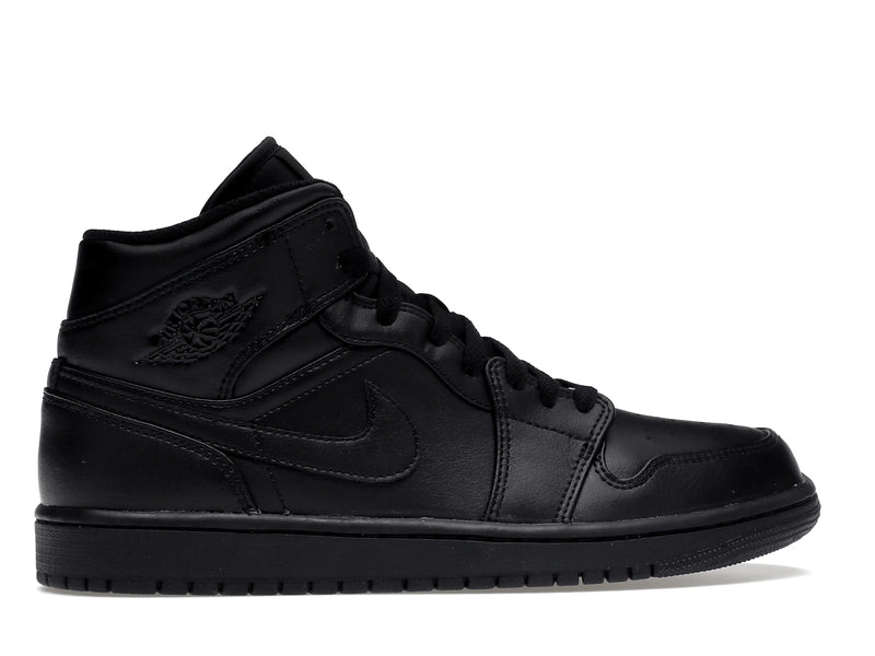 Air Jordan 1 Mid Triple Black (2022) - Black/Black/Black - 554724-093 - 35