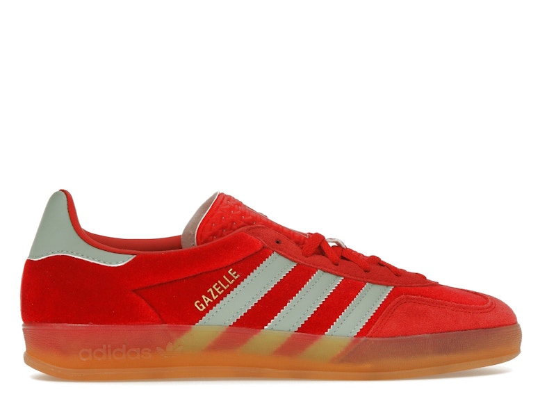adidas Gazelle Indoor Better Scarlet Hazy Green (Women's) - Better Scarlet/Hazy Green/Gum - IG6786 - 35