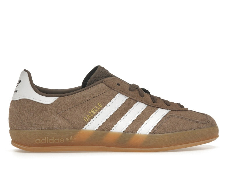 adidas Gazelle Indoor Earth Strata White Gold Metallic - Earth Strata/Cloud White/Gold Metallic - JQ0175 - 35