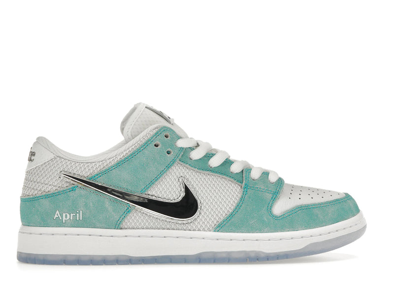 Nike SB Dunk Low April Skateboards - Turbo Green/Metallic Silver/Turbo Green - FD2562-400 - 35