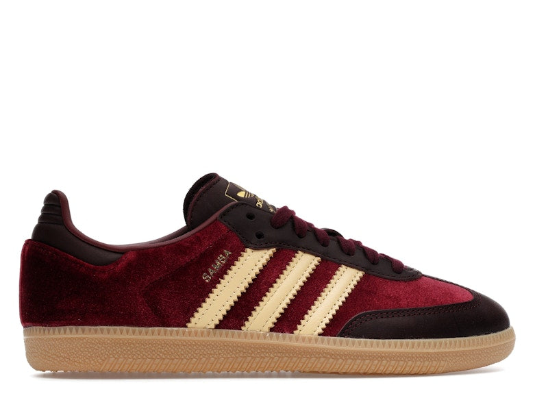 adidas Samba OG Shadow Red Velvet (Women's) - Shadow Red/Maroon/Gum - JS1394 - 35