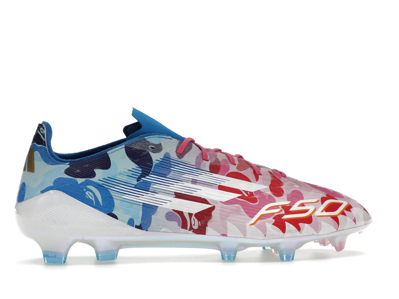 Adidas F50 Elite Fg Bape Multi Camo - Clear Pink/Cloud White/Icey Blue - JS0573 - 35