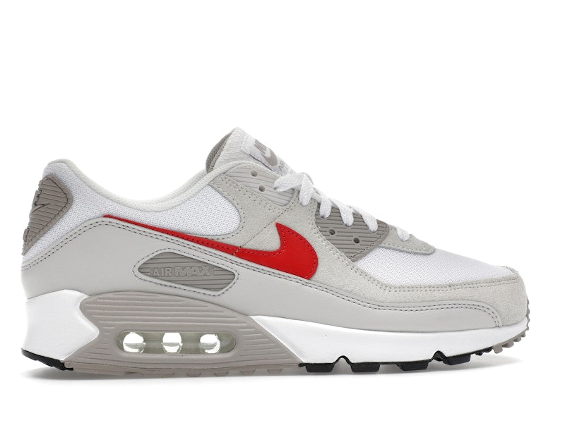 Nike Air Max 90 White College Grey Vast Grey University Red - vue 36
