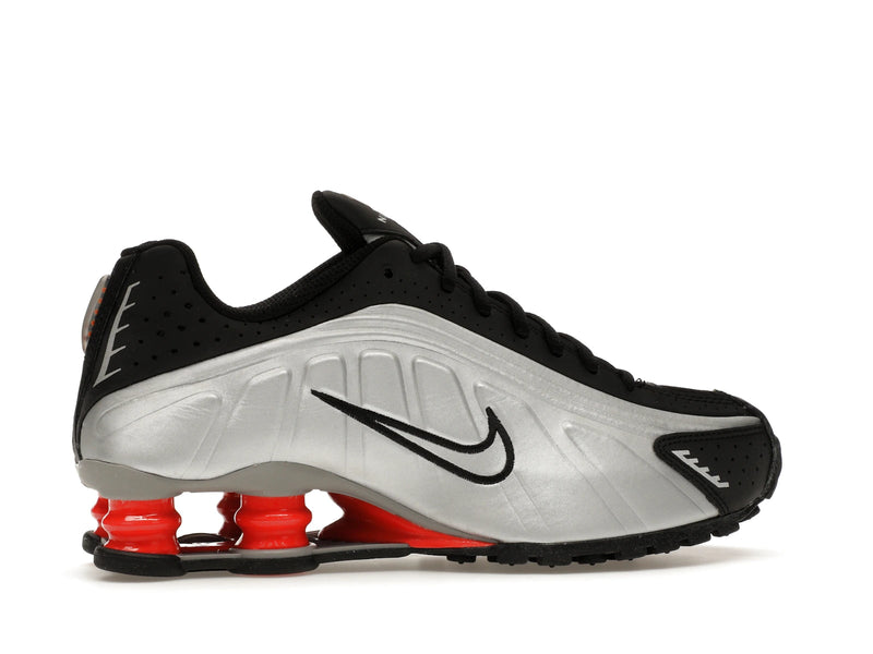Nike Shox R4 Metallic Silver Black Picante Red (GS) - Metallic Silver/Black/Picante Red/Metallic Silver - CW2626-005 - 35