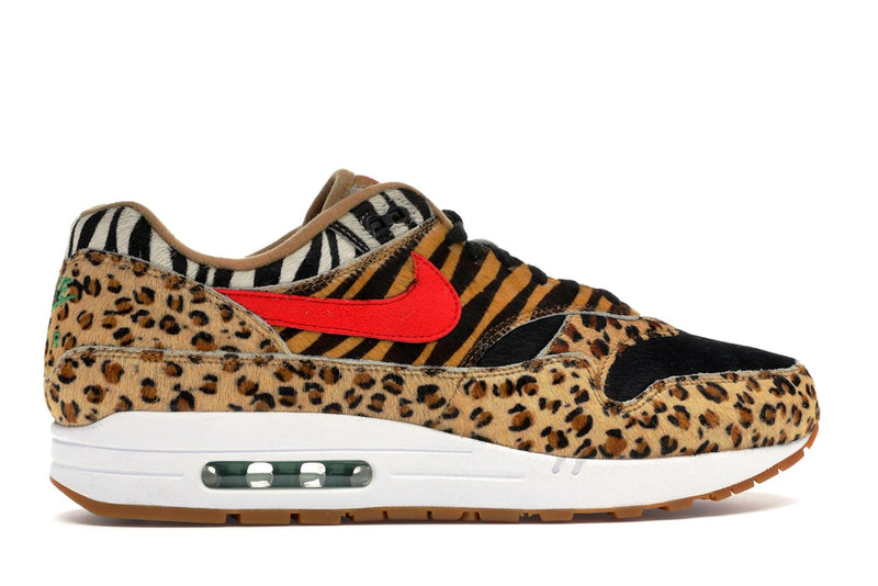 Nike Air Max 1 Atmos Animal Pack 2 (2018) Black Box - Wheat/Sport Red-Bison-Classic Green - AQ0928-700 - 35