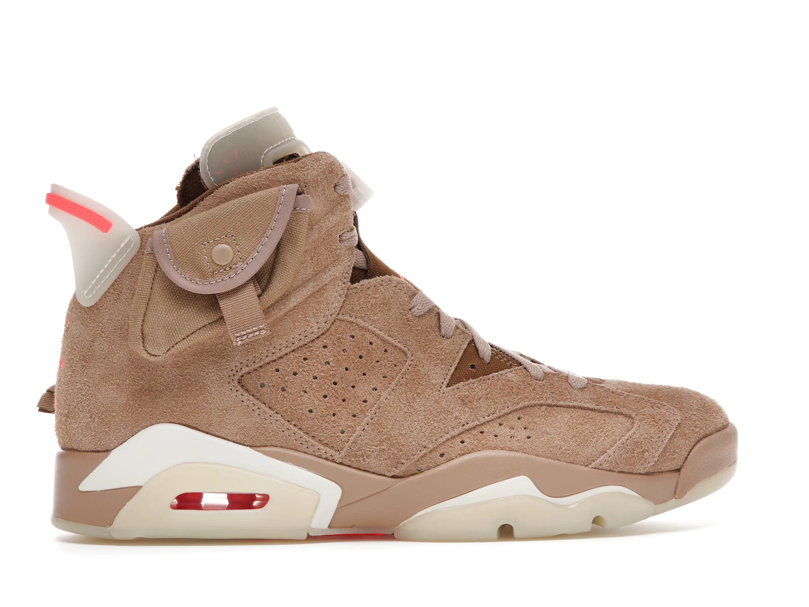 Air Jordan 6 Retro Travis Scott British Khaki - British Khaki/Sail-Bright Crimson - DH0690-200 - 35