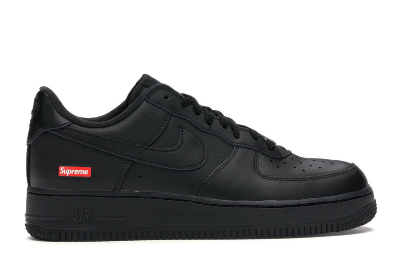 Nike Air Force 1 Low Supreme Box Logo Black - Black/Black-Black - CU9225-001 - 35