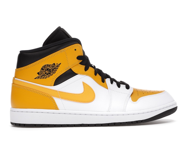 Air Jordan 1 Mid University Gold - White/University Gold-Black - 554724-170 - 35