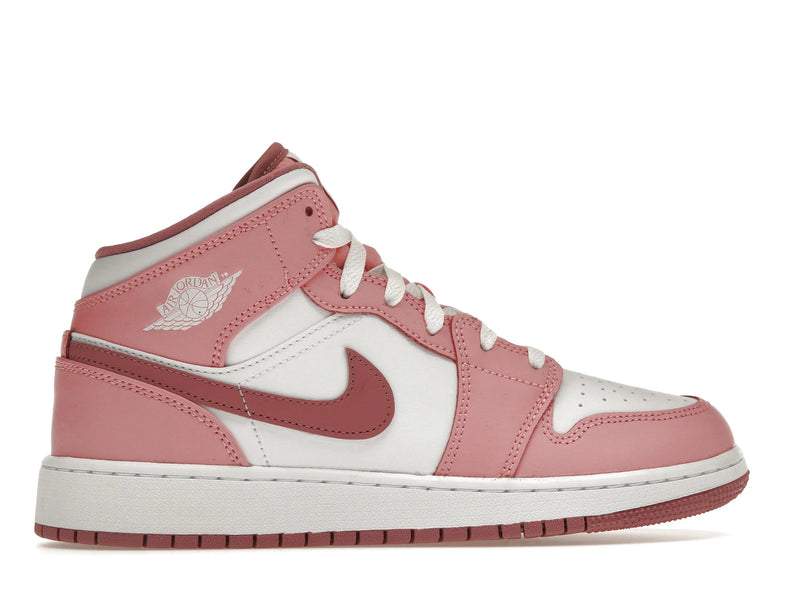 Air Jordan 1 Mid Valentines Day (2023) (GS) - Coral Chalk/Desert Berry/White - DQ8423-616 - 35