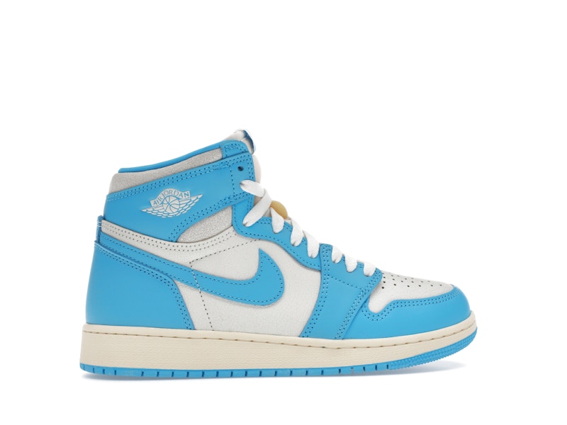 Air Jordan 1 Retro High OG Unc Reimagined (GS) - Dark Powder Blue/Dark Powder Blue-Sail - FD1437-402 - 35