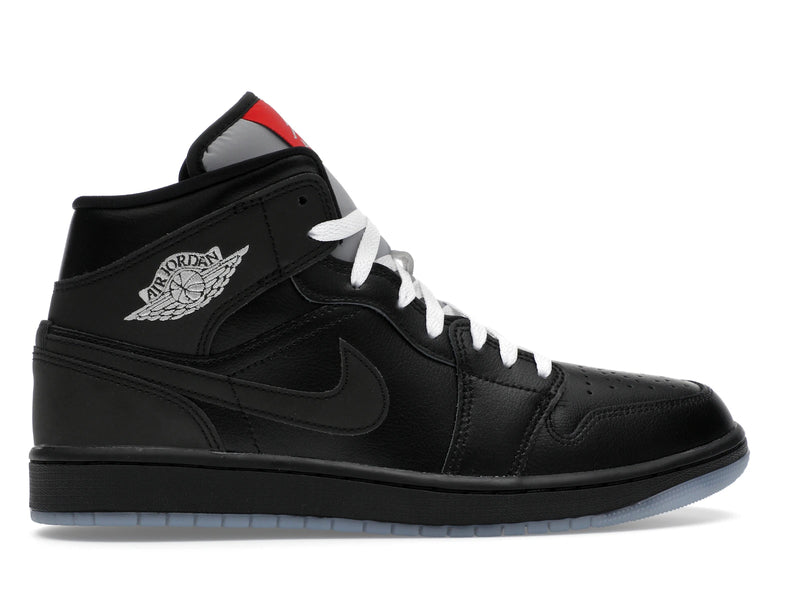 Air Jordan 1 Mid SE Black Metallic Reimagined - Black/Silver Metallic/University Red - HV5177-010 - 35