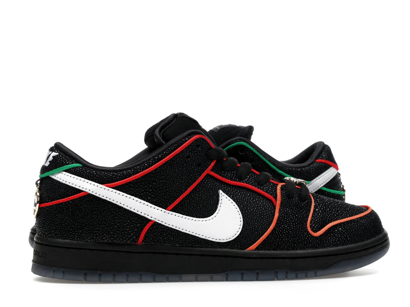 Nike SB Dunk Low Bronx Girls Skate - Black/White/Challenge Red/Total Orange/Lucky Green/Smoke Grey - HV1664-001 - 35