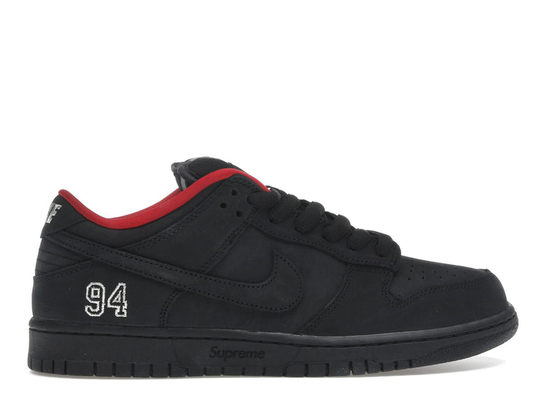 Nike SB Dunk Low Supreme 94 Black - Black/Black/Black - HQ8487-001 - 35