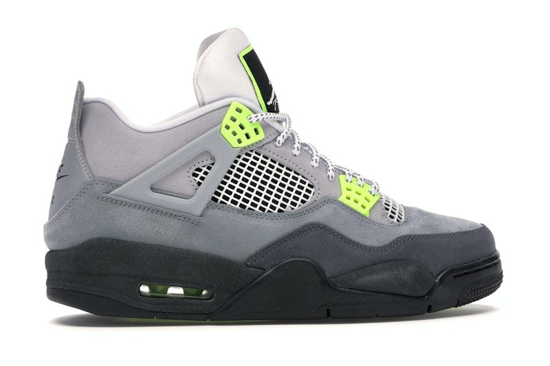 Air Jordan 4 Retro SE Neon - Cool Grey/Volt-Wolf Grey-Anthracite - CT5342-007 - 35