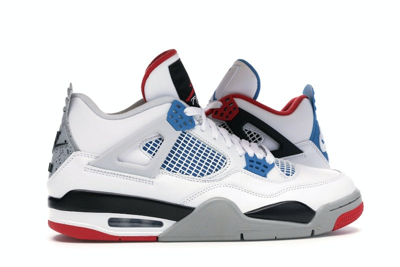 Air Jordan 4 Retro What The - White/Military Blue-Fire Red-Black-Cement Grey - CI1184-146 - 35