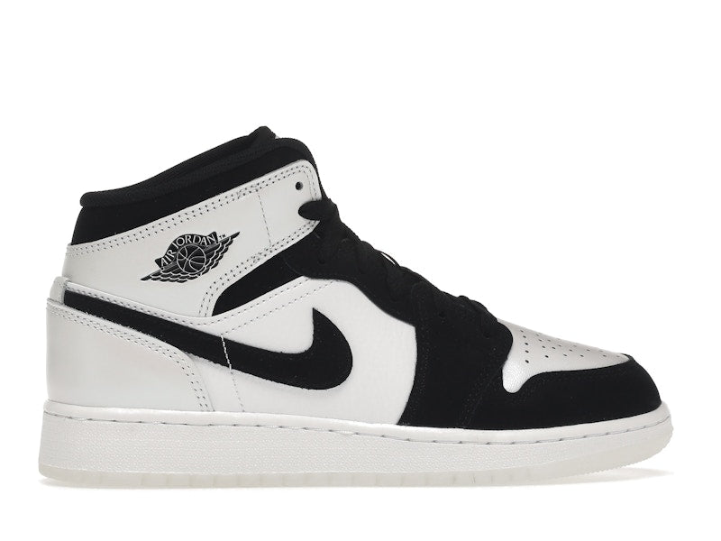 Air Jordan 1 Mid Diamond Shorts (GS) - White/Multi-Color/Black - DN4321-100 - 35