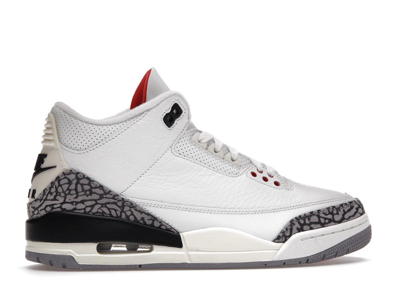 Air Jordan 3 Retro White Cement Reimagined - Summit White/Fire Red/Black/Cement Grey - DN3707-100 - 35