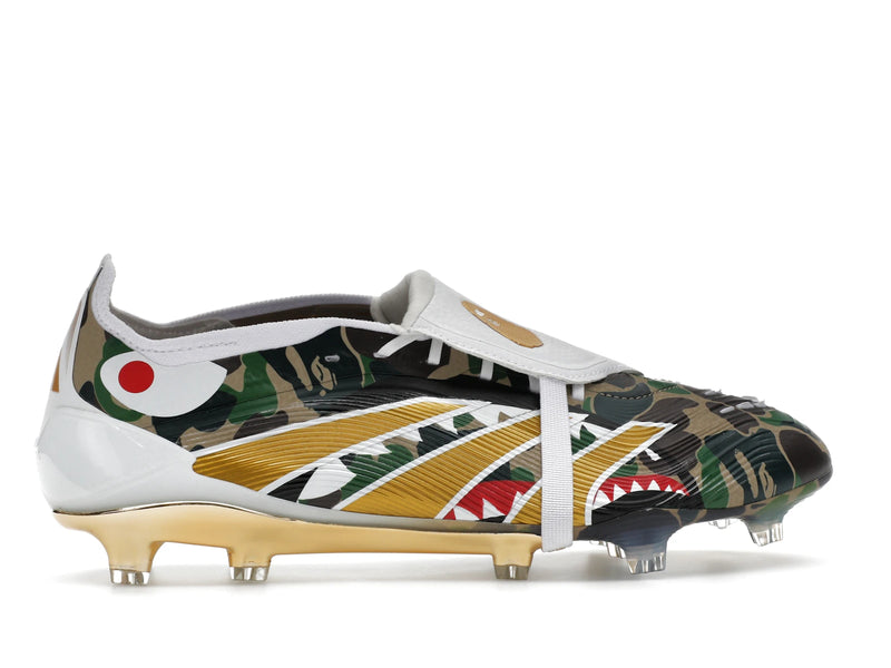 Adidas Predator Elite Foldover Tongue Fg Bape Green Camo - Hemp/Gold Metallic/White - JS3104 - 35