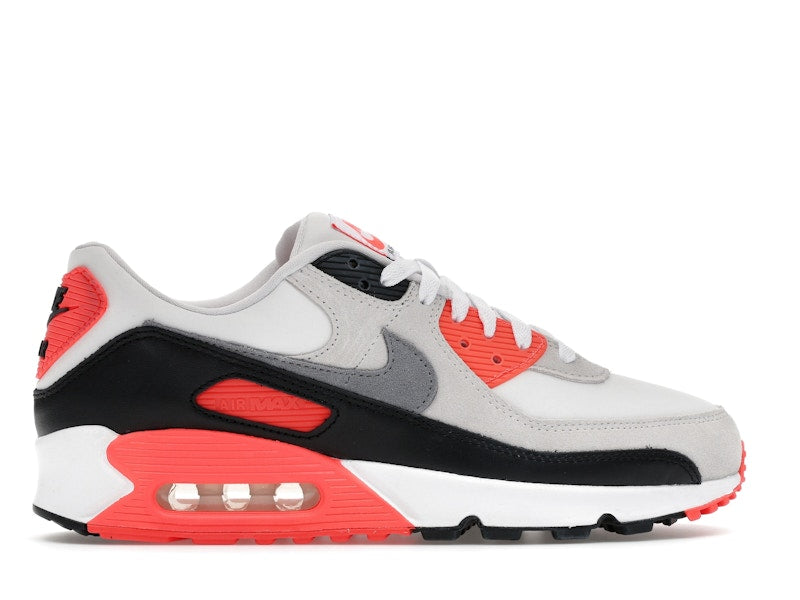 Nike Air Max 90 Infrared 2026 Iu1055 100 - White/Cement Grey/Infrared/Black - IU1055-100 - 36