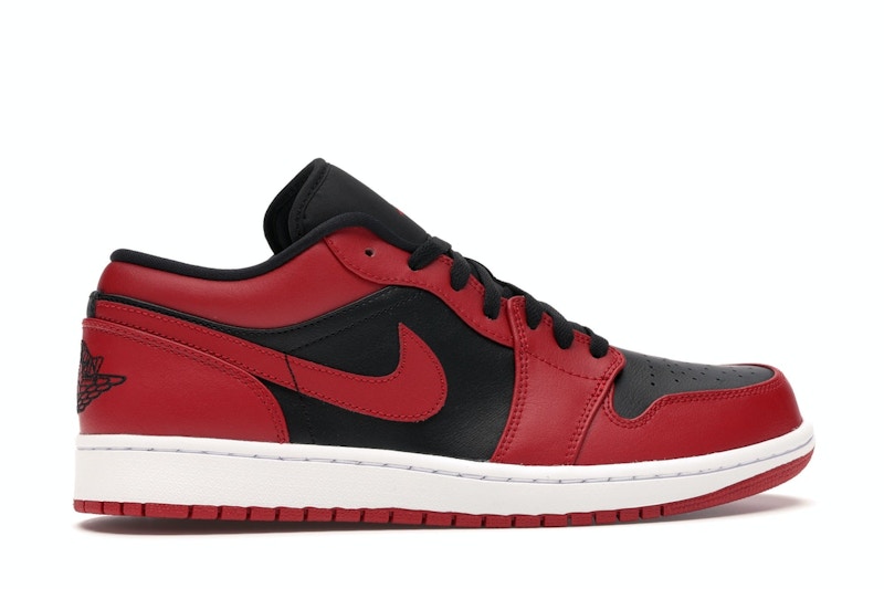 Air Jordan 1 Low Reverse Bred - Gym Red/Black-Gym Red-White - 553558-606 - 35