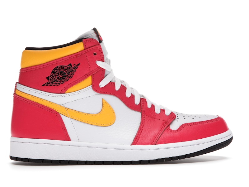 Air Jordan 1 Retro High OG Light Fusion Red - Light Fusion Red/White-Laser Orange-Black - 555088-603 - 35